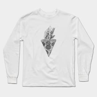 Take a slice of pizza drawing with scribble art Long Sleeve T-Shirt